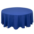 Cotton Blend 108" Round Tablecloth Royal Blue - Wrinkle - Resistant Design - Bell Racket Store