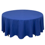 Cotton Blend 108" Round Tablecloth Royal Blue - Wrinkle - Resistant Design - Bell Racket Store