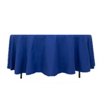 Cotton Blend 108" Round Tablecloth Royal Blue - Wrinkle - Resistant Design - Bell Racket Store
