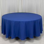 Cotton Blend 108" Round Tablecloth Royal Blue - Wrinkle - Resistant Design - Bell Racket Store