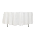Cotton Blend 108" Round Tablecloth White - Wrinkle - Resistant Design for Versatile Table Settings - Bell Racket Store