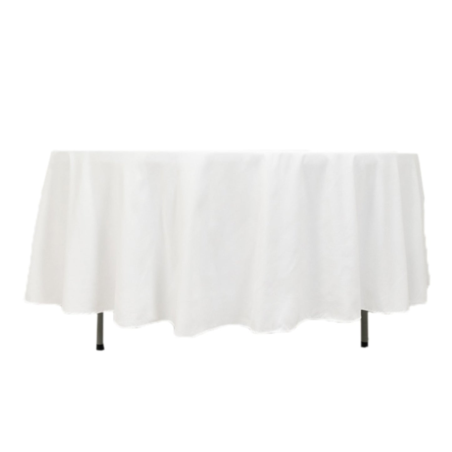 Cotton Blend 108" Round Tablecloth White - Wrinkle - Resistant Design for Versatile Table Settings - Bell Racket Store
