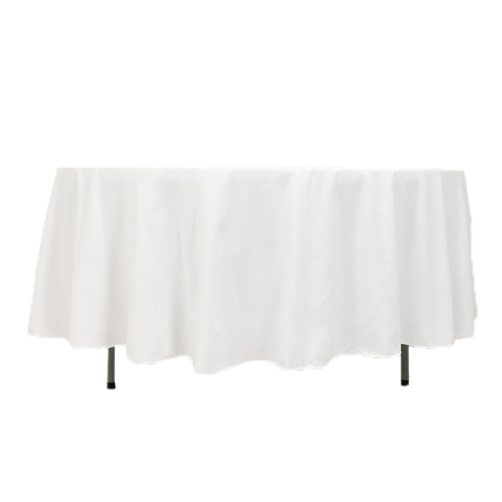 Cotton Blend 108" Round Tablecloth White - Wrinkle - Resistant Design for Versatile Table Settings - Bell Racket Store