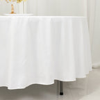Cotton Blend 108" Round Tablecloth White - Wrinkle - Resistant Design for Versatile Table Settings - Bell Racket Store
