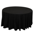 Cotton Blend 120" Round Tablecloth Black - Seamless Wrinkle - Resistant Table Cover - Bell Racket Store