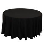 Cotton Blend 120" Round Tablecloth Black - Seamless Wrinkle - Resistant Table Cover - Bell Racket Store