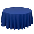 Cotton Blend 120" Round Tablecloth Royal Blue - Seamless Wrinkle - Resistant Table Cover - Bell Racket Store