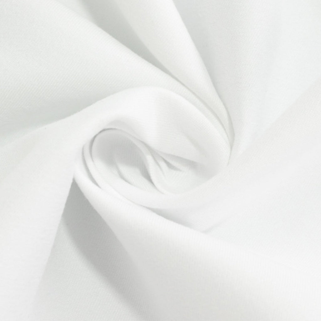 Cotton Blend 120" Round Tablecloth White - Seamless Wrinkle - Resistant Design for Upscale Occasions - Bell Racket Store