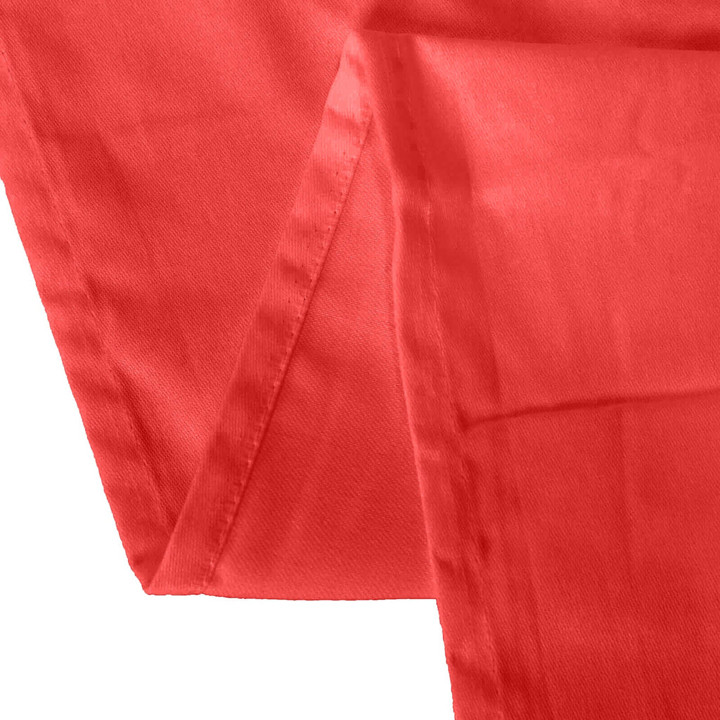 Cotton Blend 132" Round Tablecloth Red - Seamless Wrinkle - Resistant Table Cover - Bell Racket Store