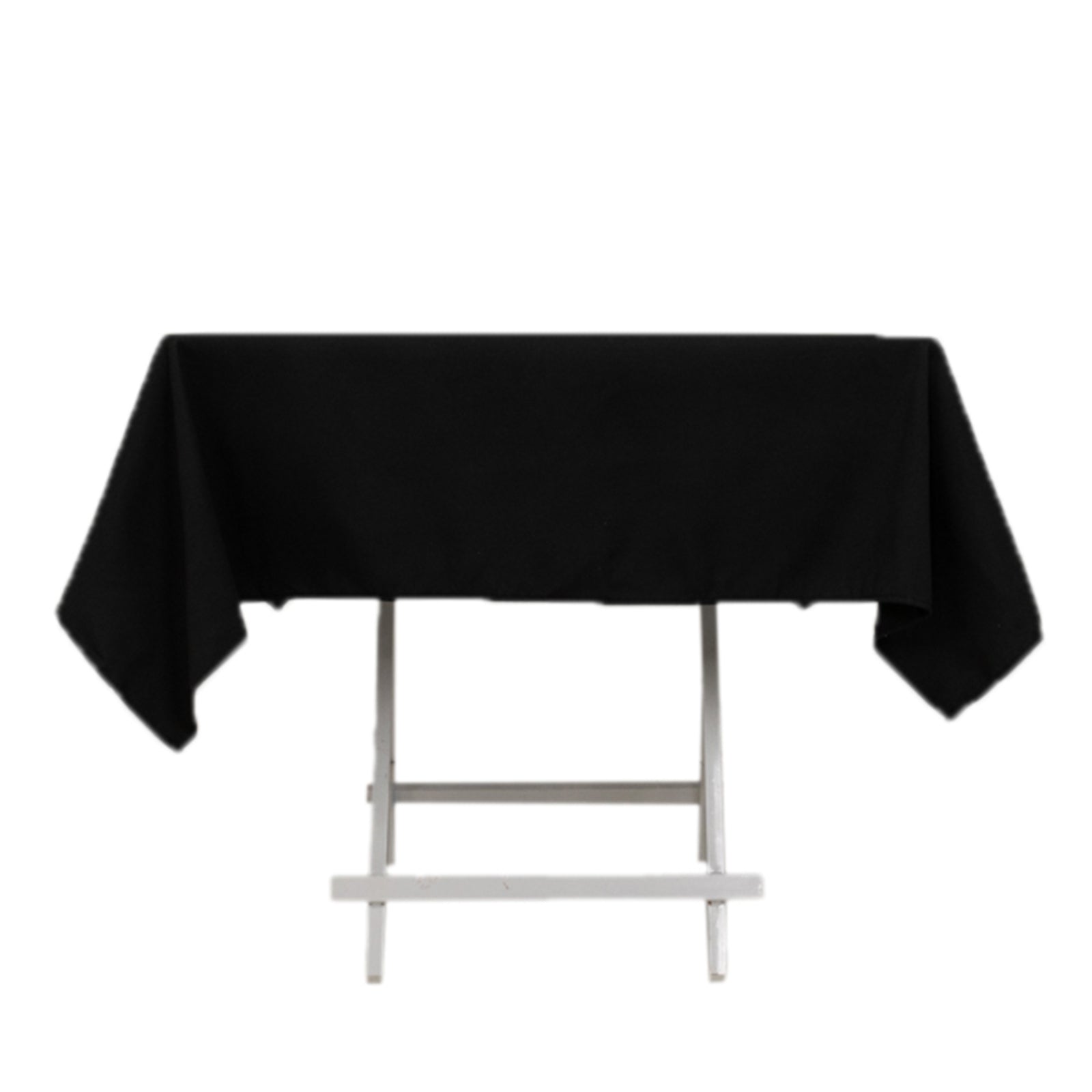 Cotton Blend 54"x54" Square Tablecloth Black - Wrinkle - Resistant Finish for Modern Table Settings - Bell Racket Store