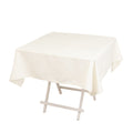 Cotton Blend 54"x54" Square Tablecloth Ivory - Wrinkle - Resistant Table Cover - Bell Racket Store
