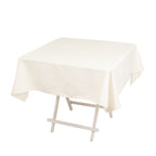 Cotton Blend 54"x54" Square Tablecloth Ivory - Wrinkle - Resistant Table Cover - Bell Racket Store