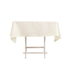 Cotton Blend 54"x54" Square Tablecloth Ivory - Wrinkle - Resistant Table Cover - Bell Racket Store