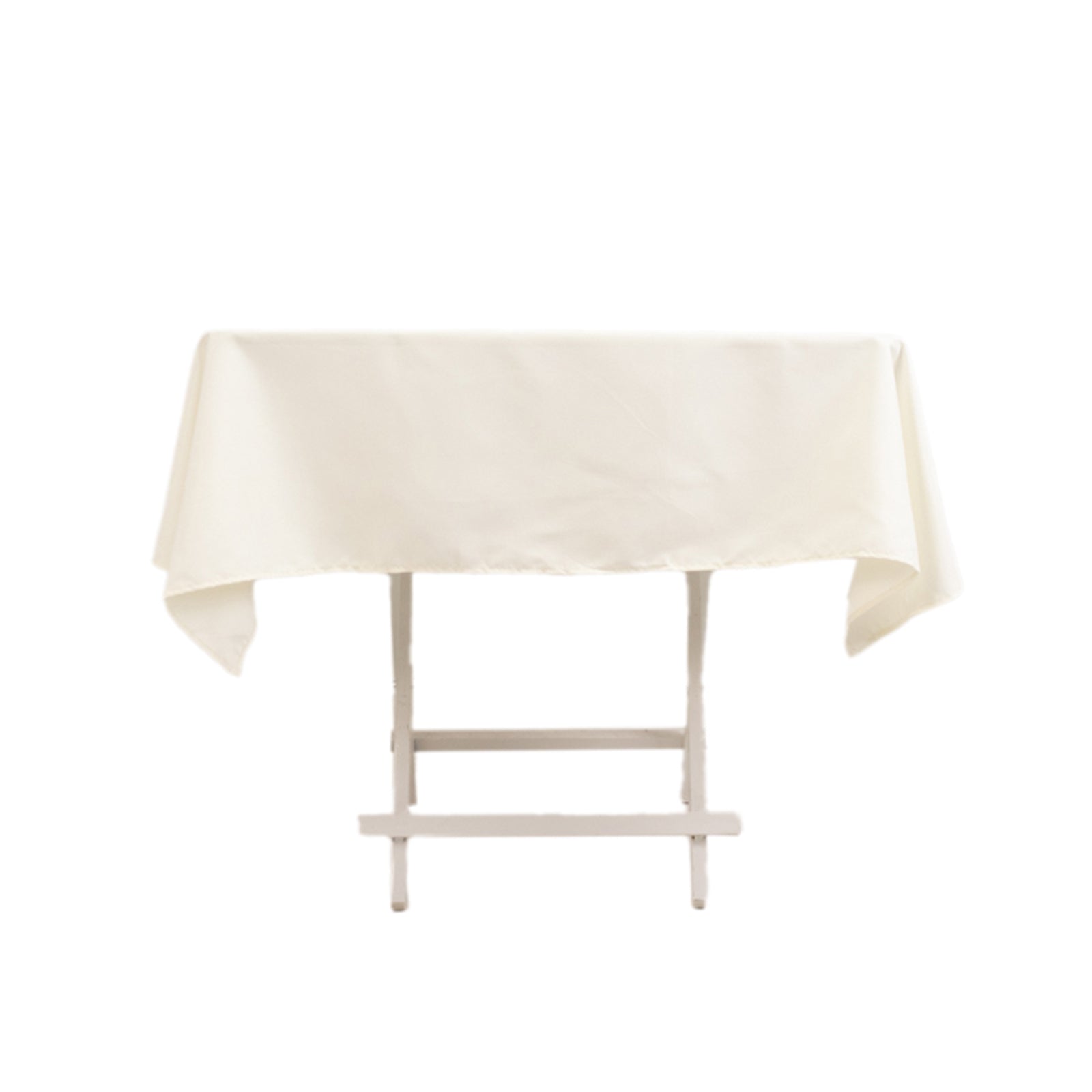 Cotton Blend 54"x54" Square Tablecloth Ivory - Wrinkle - Resistant Table Cover - Bell Racket Store