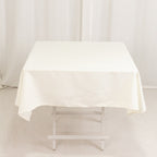 Cotton Blend 54"x54" Square Tablecloth Ivory - Wrinkle - Resistant Table Cover - Bell Racket Store