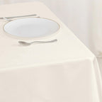 Cotton Blend 54"x54" Square Tablecloth Ivory - Wrinkle - Resistant Table Cover - Bell Racket Store