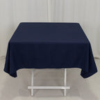 Cotton Blend 54"x54" Square Tablecloth Navy Blue - Wrinkle - Resistant Table Cover - Bell Racket Store
