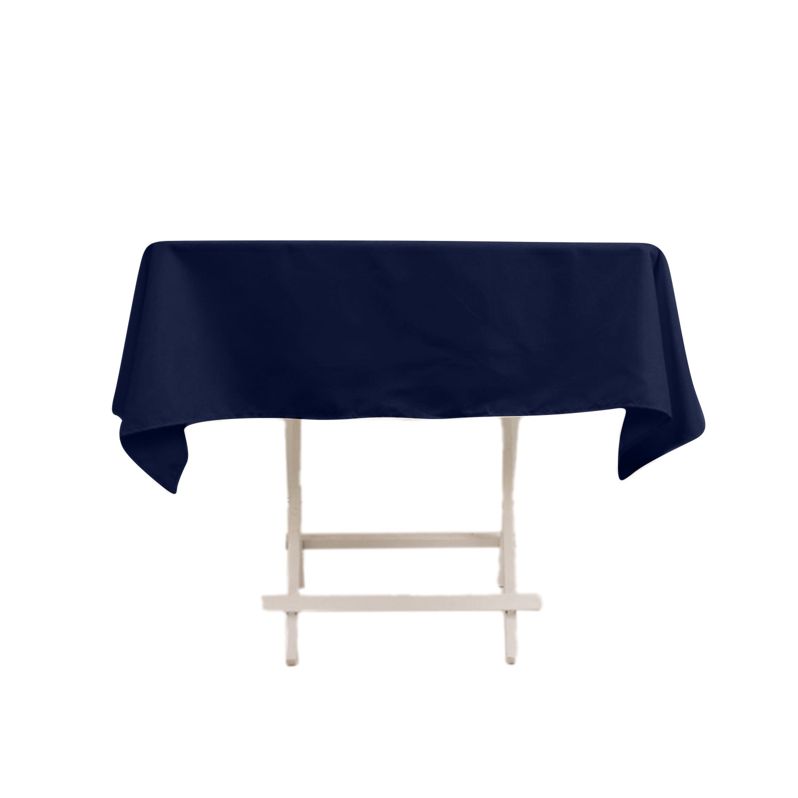 Cotton Blend 54"x54" Square Tablecloth Navy Blue - Wrinkle - Resistant Table Cover - Bell Racket Store
