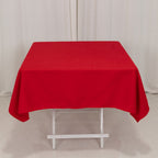 Cotton Blend 54"x54" Square Tablecloth Red - Wrinkle - Resistant Table Cover - Bell Racket Store