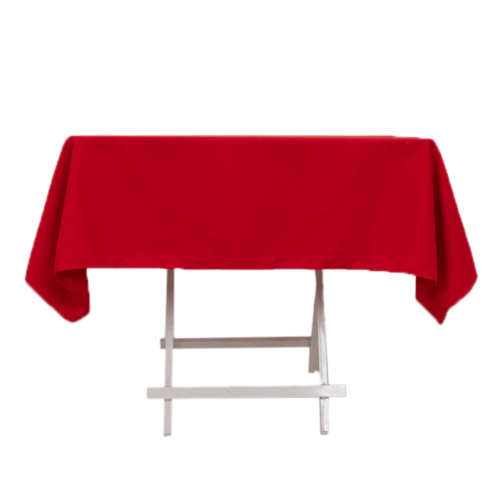 Cotton Blend 54"x54" Square Tablecloth Red - Wrinkle - Resistant Table Cover - Bell Racket Store