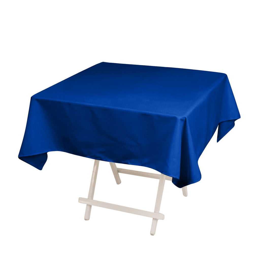 Cotton Blend 54"x54" Square Tablecloth Royal Blue - Wrinkle - Resistant Table Cover - Bell Racket Store