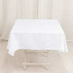 Cotton Blend 54"x54" Square Tablecloth White - Wrinkle - Resistant Table Cover - Bell Racket Store