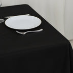 Cotton Blend 54"x54" Table Overlay Square Tablecloth Black - Wrinkle - Resistant Finish for Modern Table Settings - Bell Racket Store
