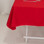 Cotton Blend 54"x54" Table Overlay Square Tablecloth Red - Wrinkle - Resistant Table Topper - Bell Racket Store
