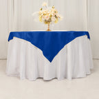 Cotton Blend 54"x54" Table Overlay Square Tablecloth Royal Blue - Wrinkle - Resistant Table Topper - Bell Racket Store