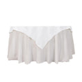 Cotton Blend 54"x54" Table Overlay Square Tablecloth White - Wrinkle - Resistant Table Topper - Bell Racket Store
