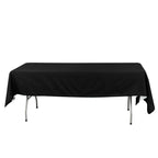 Cotton Blend 60"x102" Rectangle Tablecloth Black - Wrinkle - Resistant Finish for Gatherings - Bell Racket Store