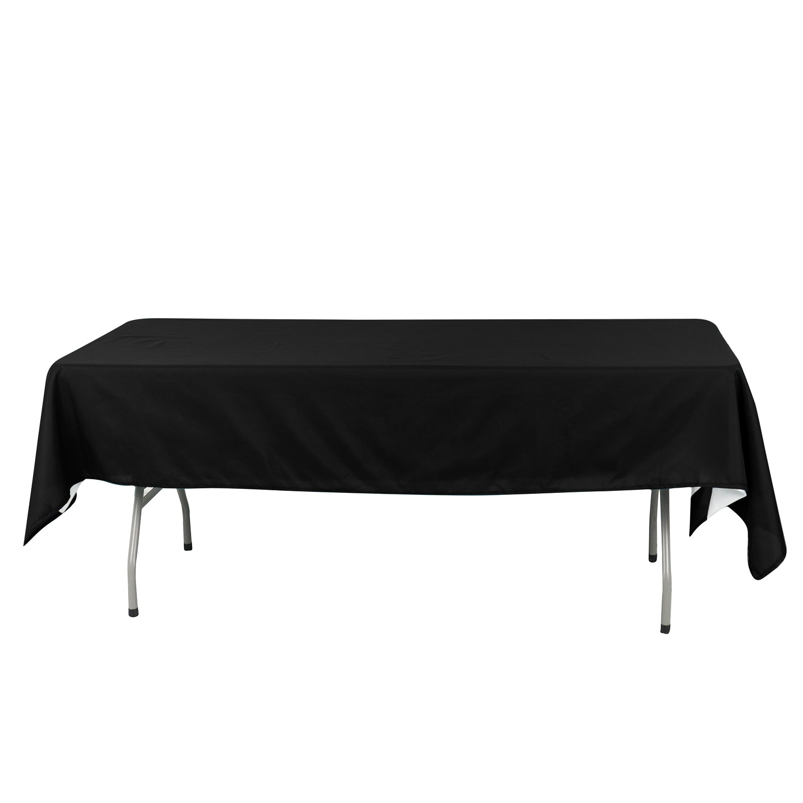 Cotton Blend 60"x102" Rectangle Tablecloth Black - Wrinkle - Resistant Finish for Gatherings - Bell Racket Store