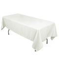Cotton Blend 60"x102" Rectangle Tablecloth Ivory - Wrinkle - Resistant Table Cover - Bell Racket Store