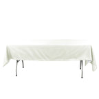 Cotton Blend 60"x102" Rectangle Tablecloth Ivory - Wrinkle - Resistant Table Cover - Bell Racket Store