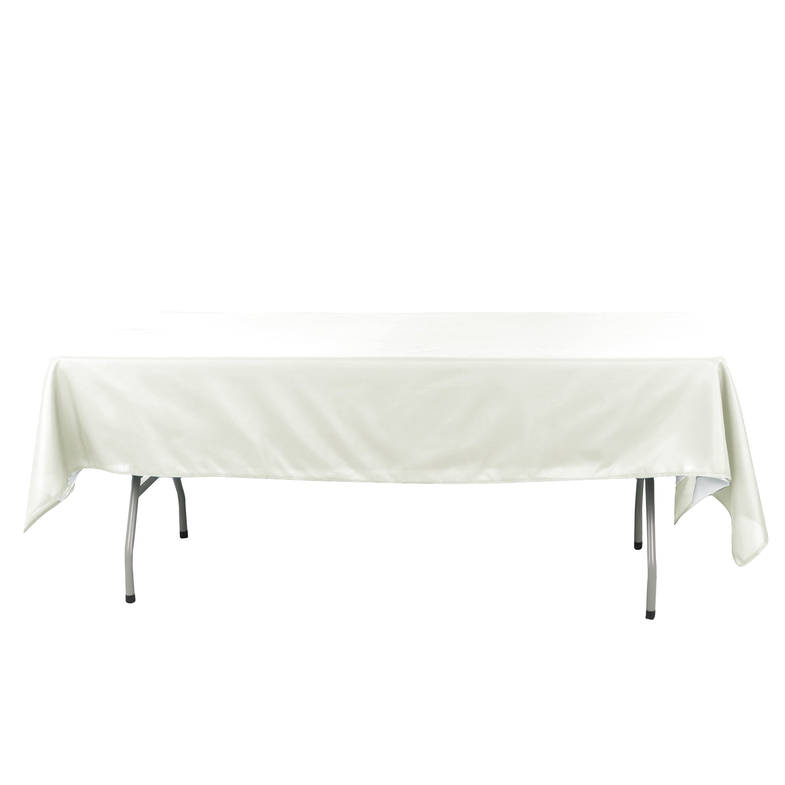 Cotton Blend 60"x102" Rectangle Tablecloth Ivory - Wrinkle - Resistant Table Cover - Bell Racket Store