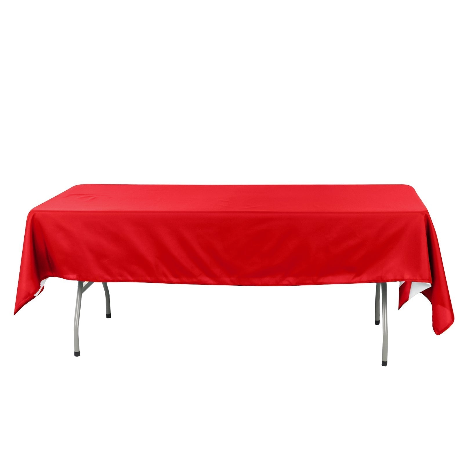 Cotton Blend 60"x102" Rectangle Tablecloth Red - Wrinkle - Resistant Table Cover - Bell Racket Store