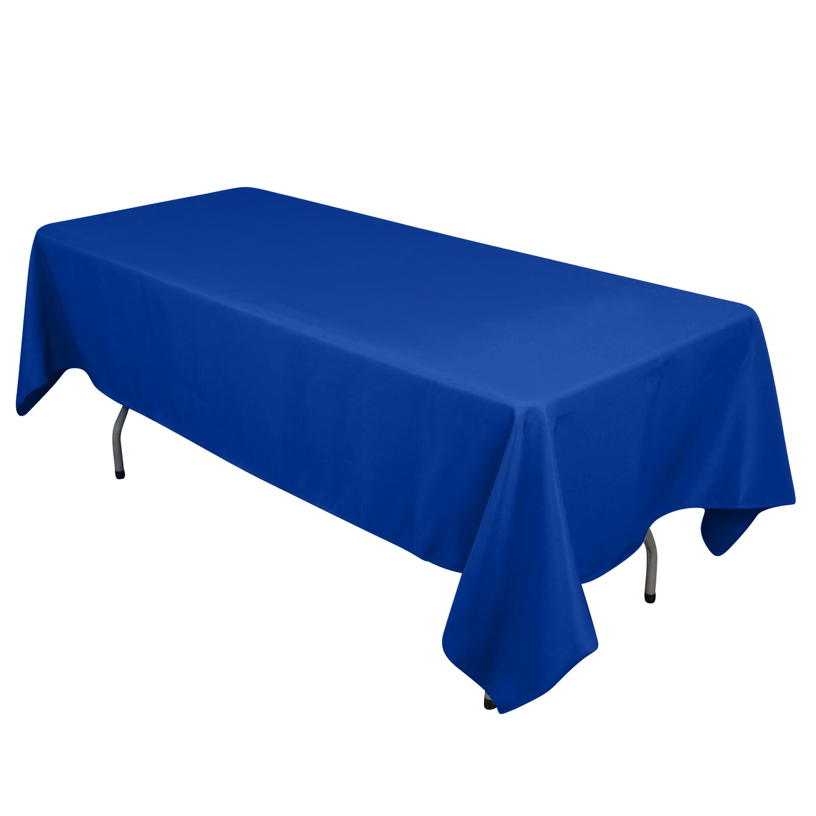 Cotton Blend 60"x102" Rectangle Tablecloth Royal Blue - Wrinkle - Resistant Table Cover - Bell Racket Store