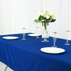 Cotton Blend 60"x102" Rectangle Tablecloth Royal Blue - Wrinkle - Resistant Table Cover - Bell Racket Store