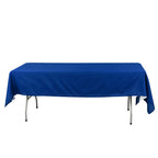 Cotton Blend 60"x102" Rectangle Tablecloth Royal Blue - Wrinkle - Resistant Table Cover - Bell Racket Store