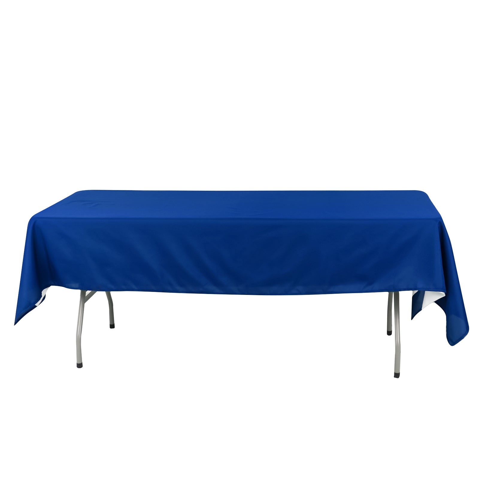 Cotton Blend 60"x102" Rectangle Tablecloth Royal Blue - Wrinkle - Resistant Table Cover - Bell Racket Store
