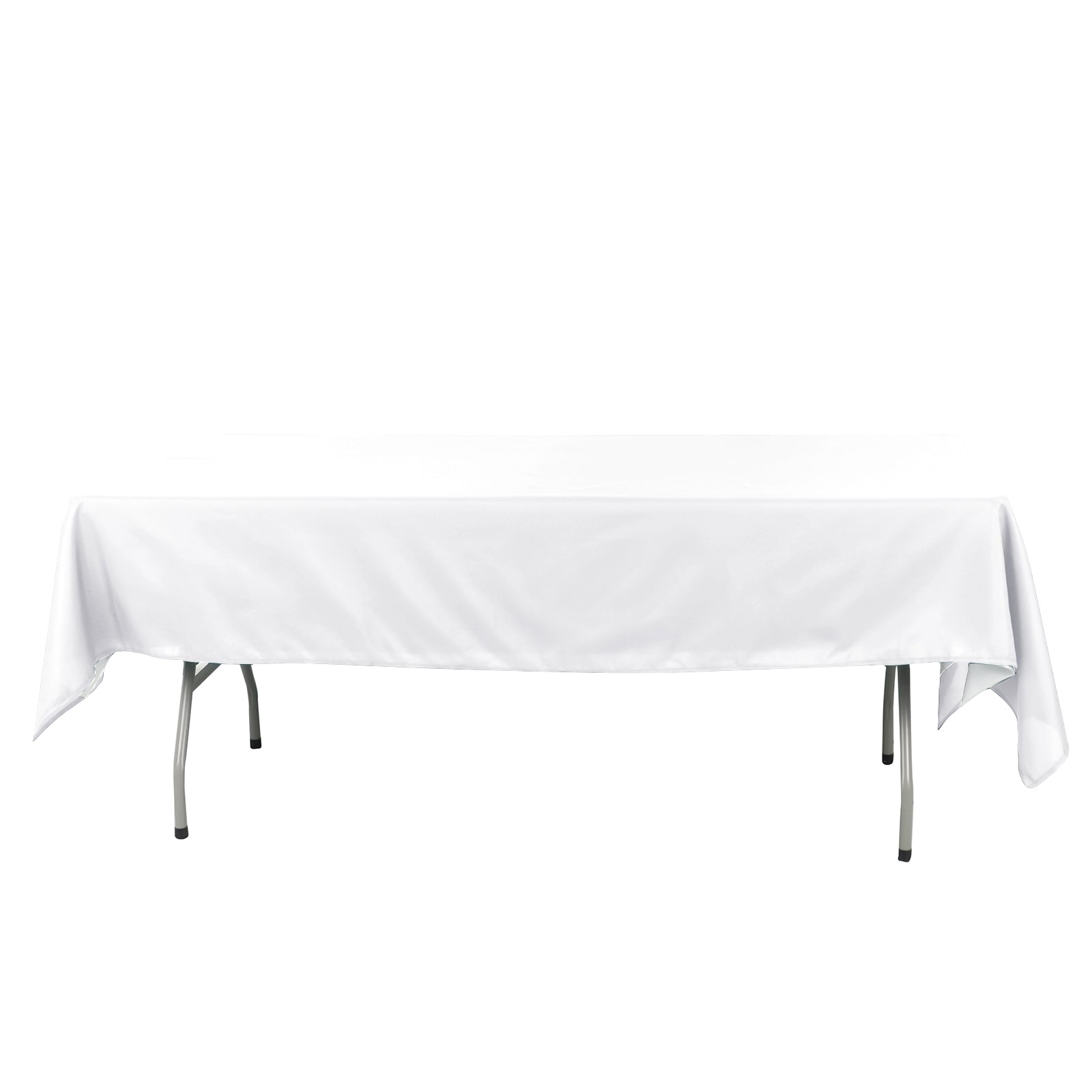Cotton Blend 60"x102" Rectangle Tablecloth White - Wrinkle - Resistant Table Cover - Bell Racket Store