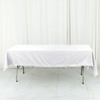 Cotton Blend 60"x102" Rectangle Tablecloth White - Wrinkle - Resistant Table Cover - Bell Racket Store