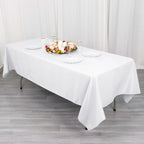 Cotton Blend 60"x102" Rectangle Tablecloth White - Wrinkle - Resistant Table Cover - Bell Racket Store