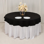Cotton Blend 70" Round Tablecloth Black - Wrinkle - Resistant Table Cover - Bell Racket Store