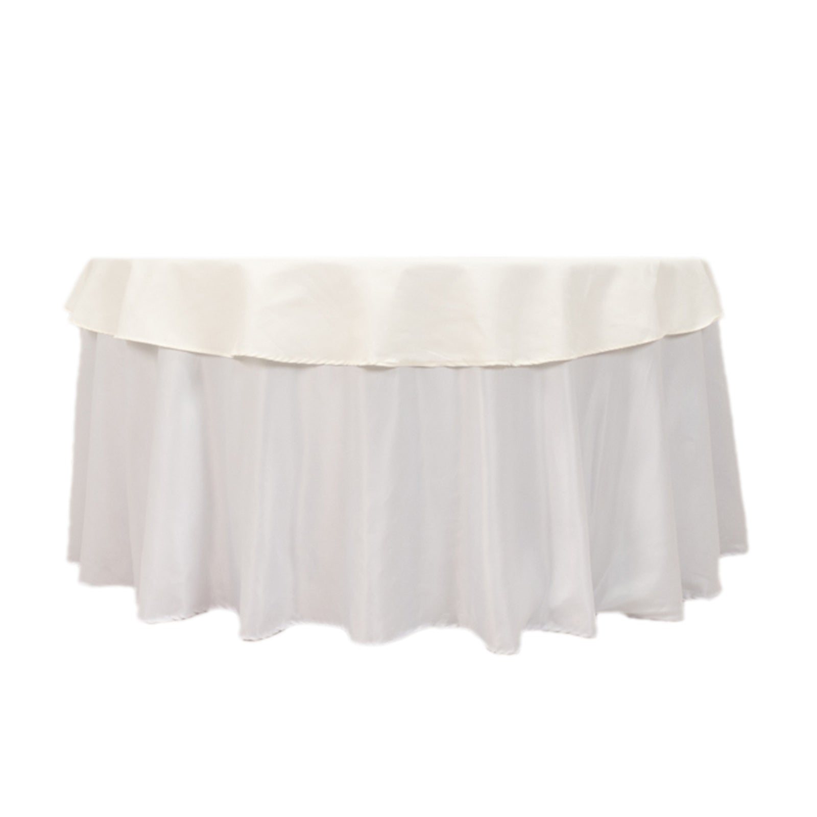 Cotton Blend 70" Round Tablecloth Ivory - Wrinkle - Resistant Table Cover - Bell Racket Store