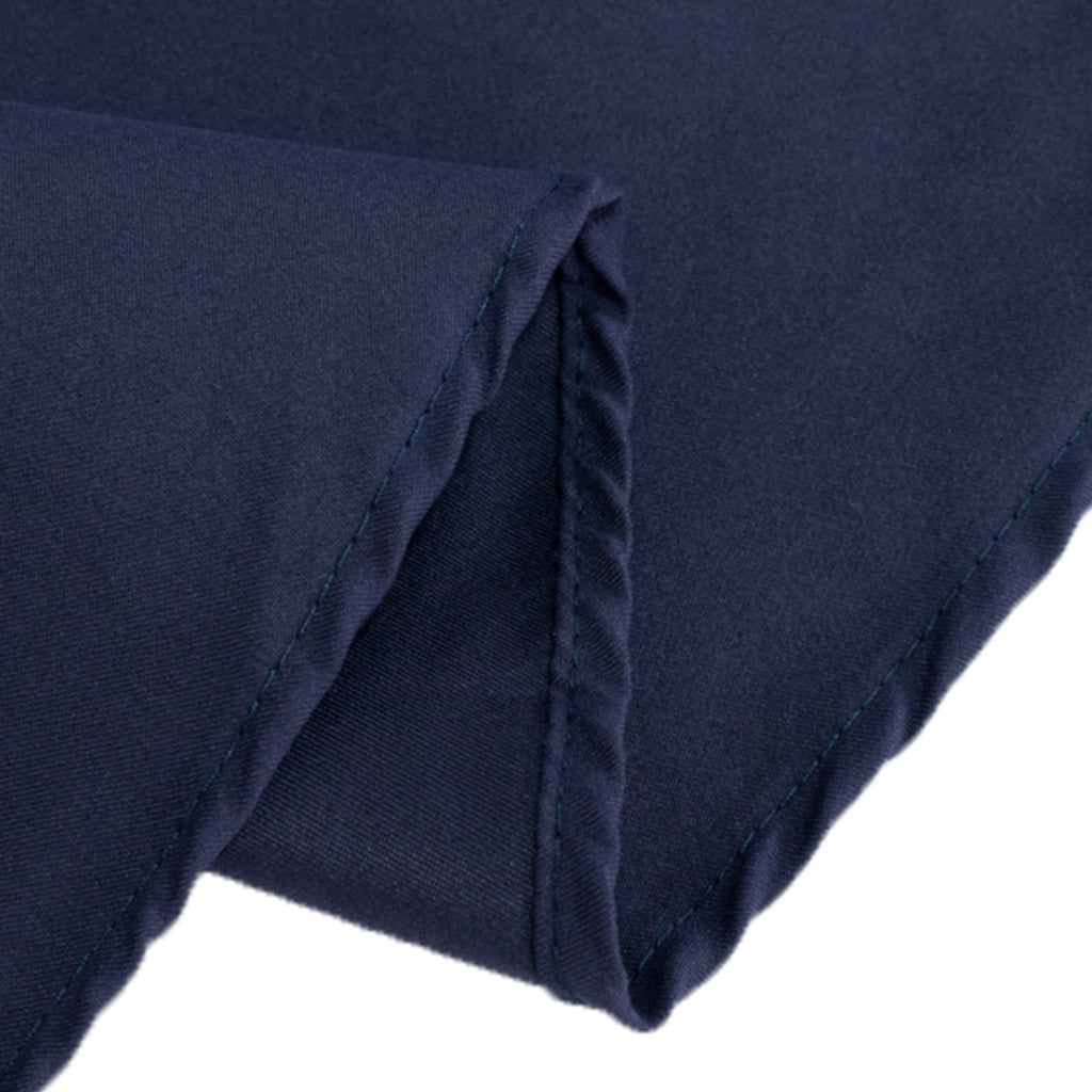 Cotton Blend 70" Round Tablecloth Navy Blue - Wrinkle - Resistant Table Cover - Bell Racket Store