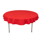 Cotton Blend 70" Round Tablecloth Red - Wrinkle - Resistant Table Cover - Bell Racket Store