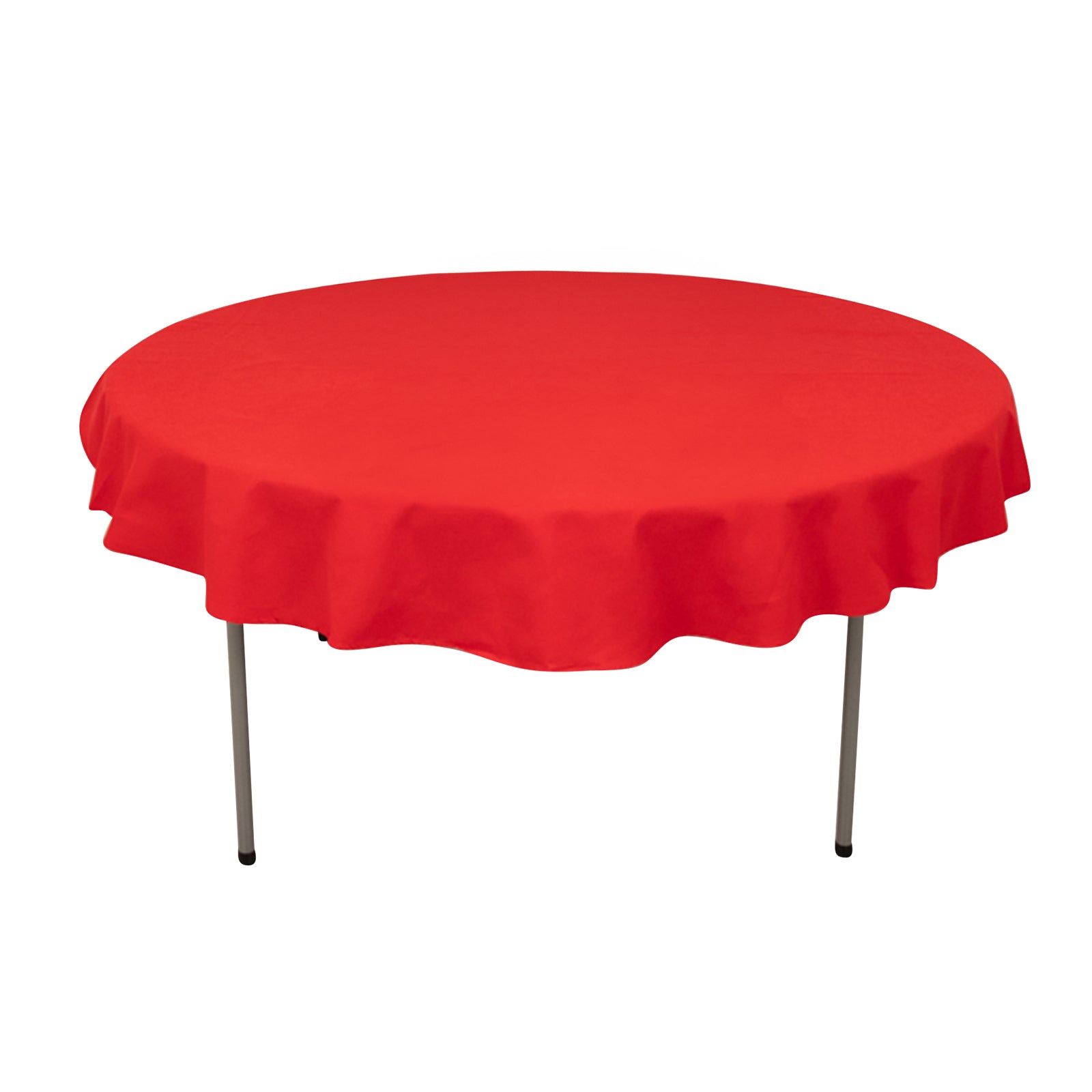 Cotton Blend 70" Round Tablecloth Red - Wrinkle - Resistant Table Cover - Bell Racket Store