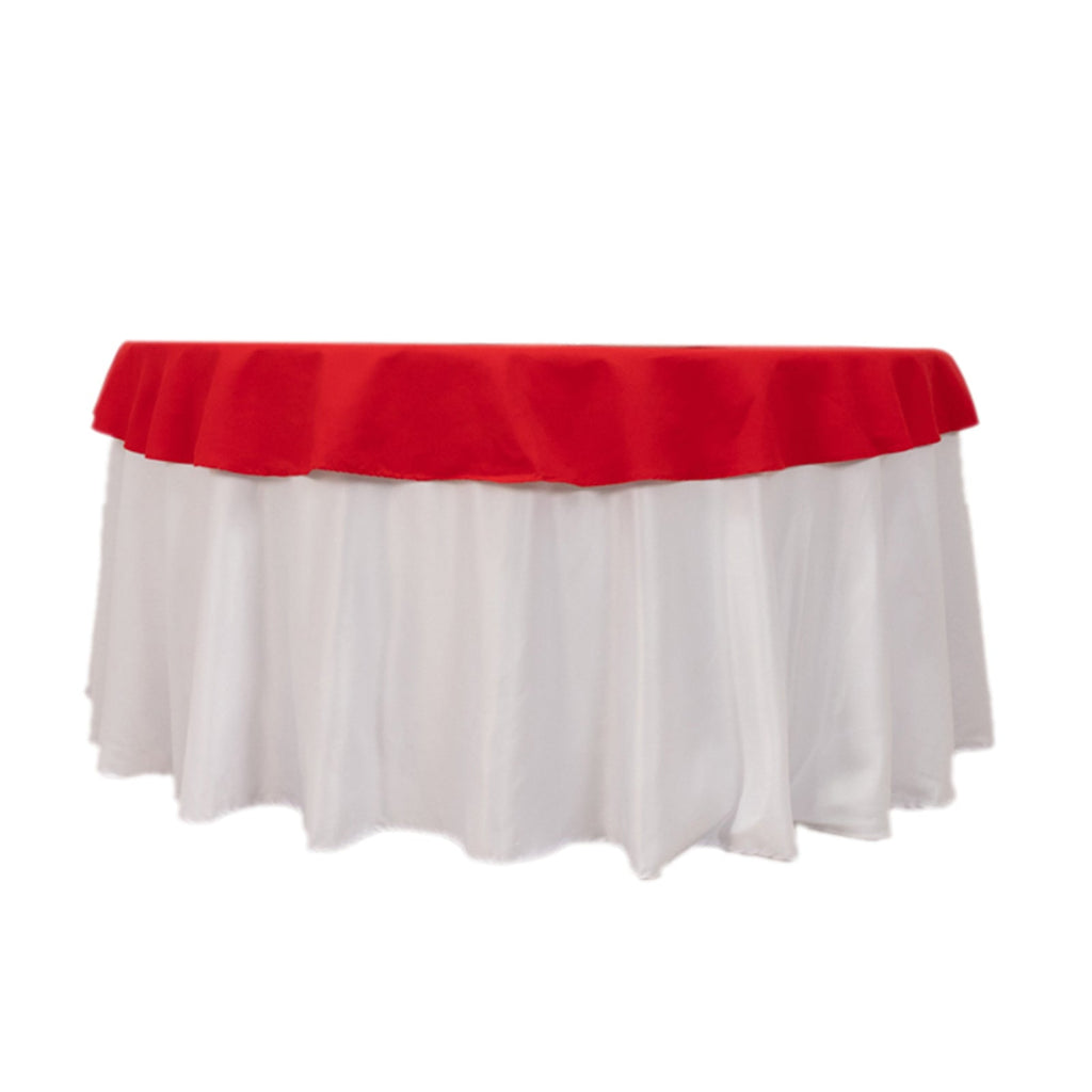 Cotton Blend 70" Round Tablecloth Red - Wrinkle - Resistant Table Cover - Bell Racket Store