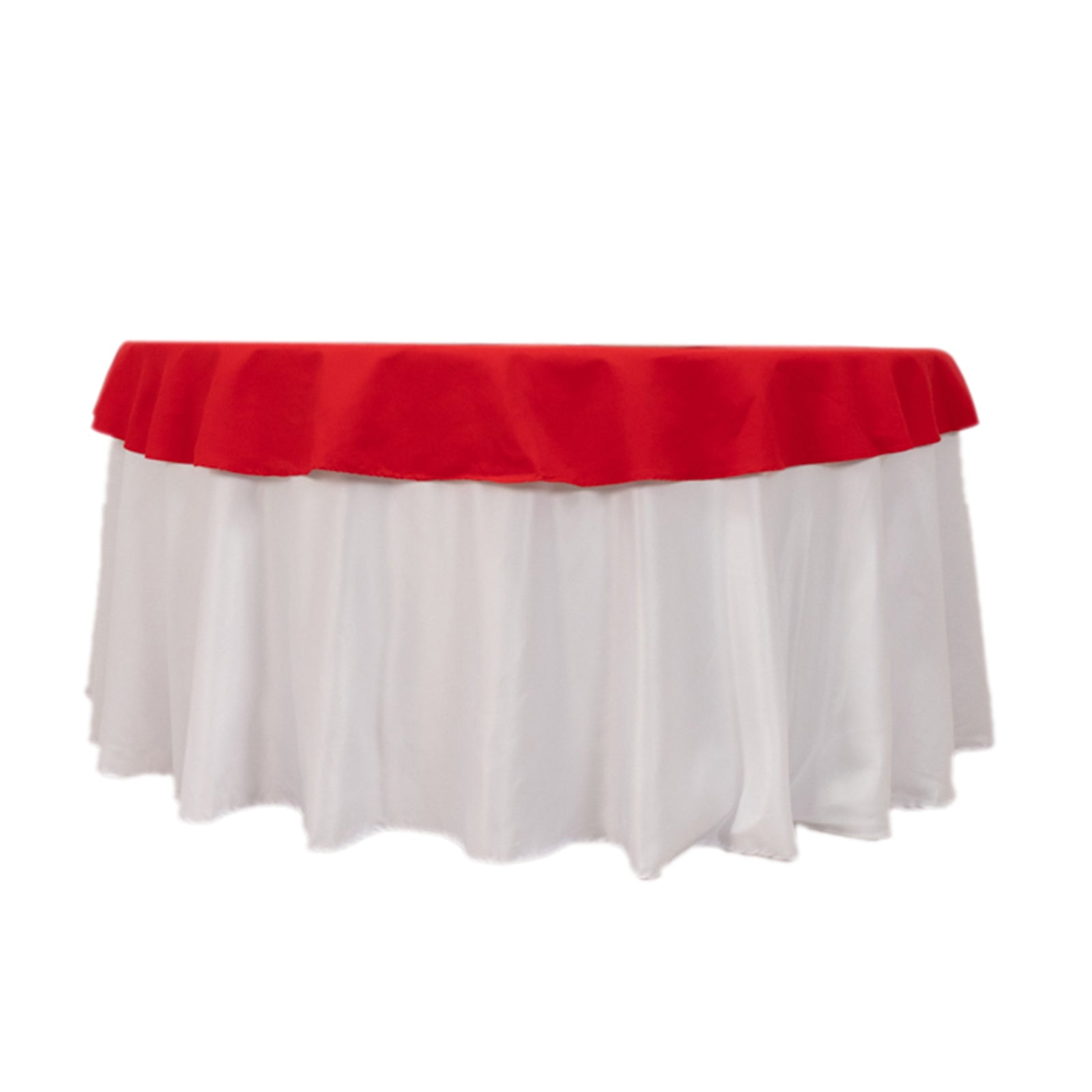 Cotton Blend 70" Round Tablecloth Red - Wrinkle - Resistant Table Cover - Bell Racket Store